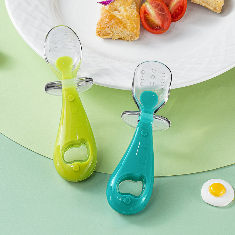 Silicone short handle auxiliary spoon H41-230