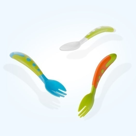 ملعقة وشوكة ممتعة للأطفال (بدلة) H41-023