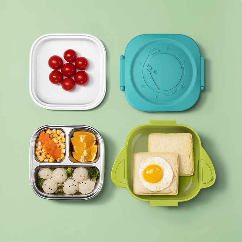 Children's stainless steel water injection lunch box H41-193