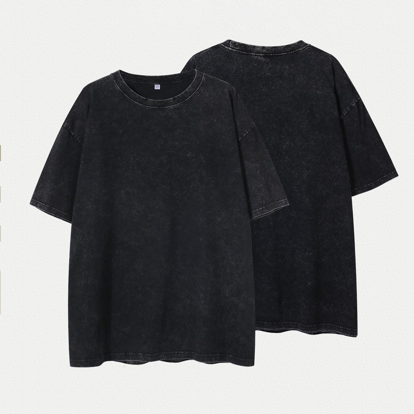 300g Washed Craft Short Sleeve Basic Blank T-shirts for printing