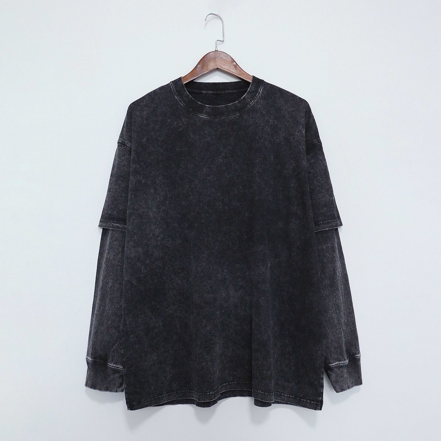 240g Double-Layer Look Long Sleeve/Blank T-Shirt for printing