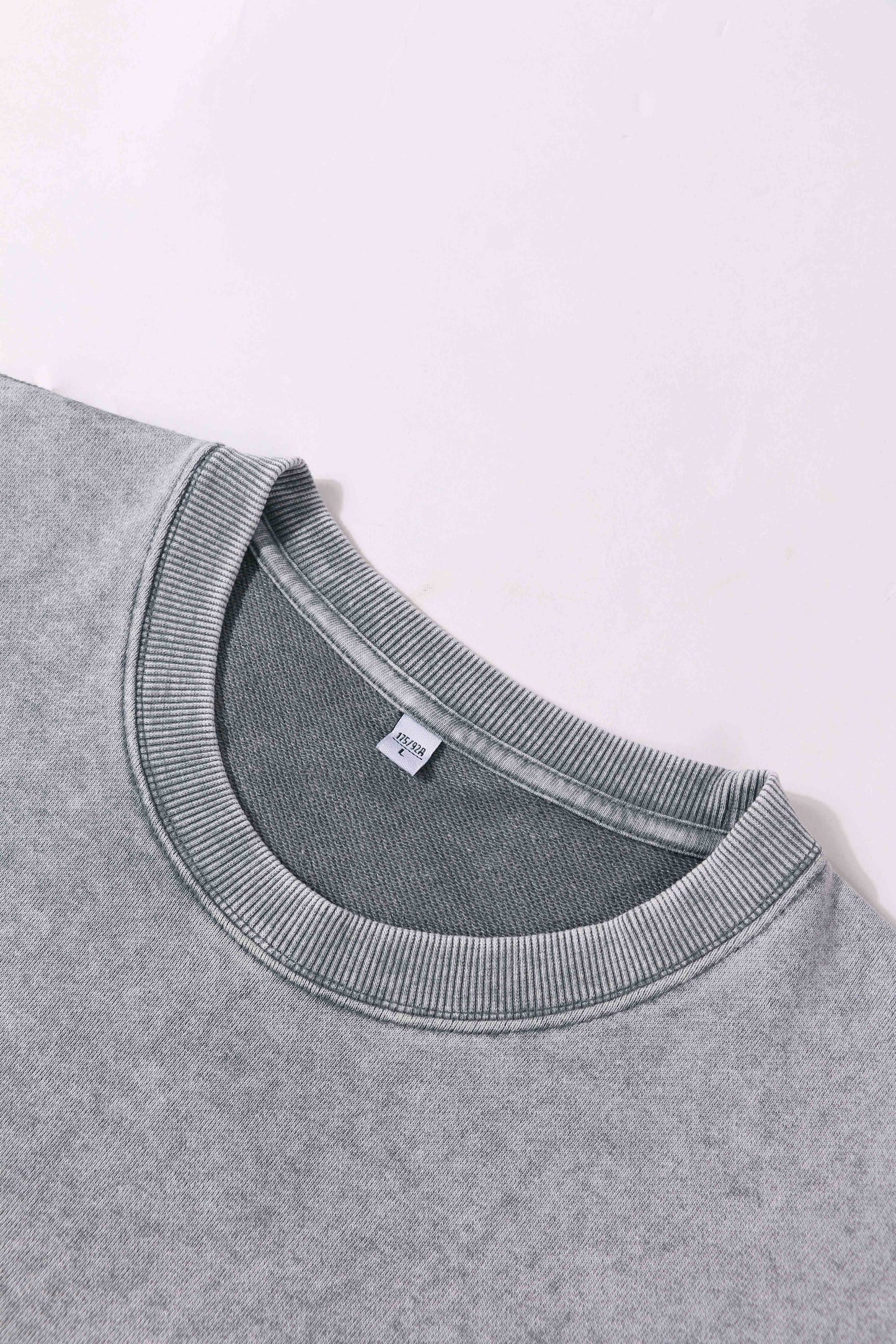 400g Heavyweight Washed Fleece Crewneck Sweatshirt Blank T-shirts/sweatshirts for printing