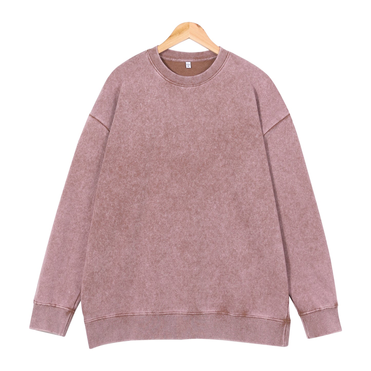 400g Heavyweight Washed Fleece Crewneck Sweatshirt Blank T-shirts/sweatshirts for printing
