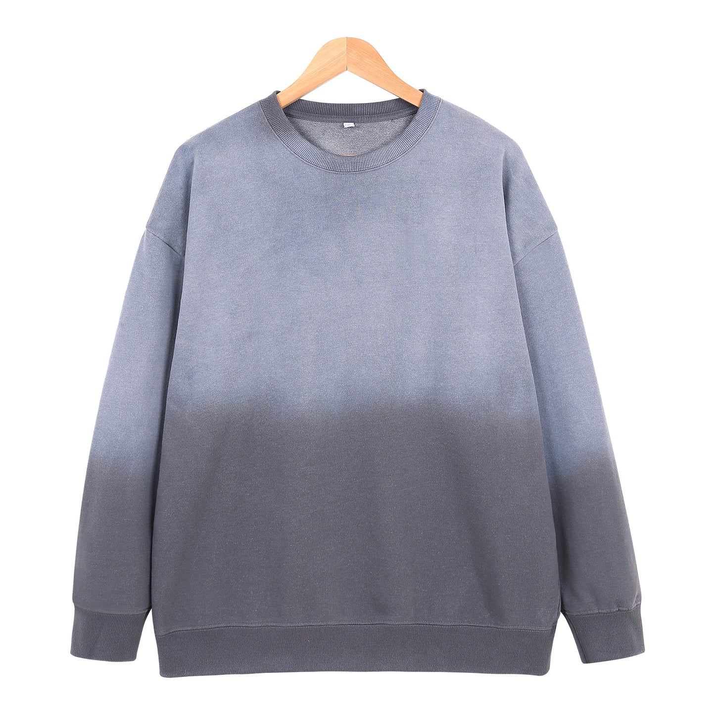 400G Heavyweight Washed Fleece Gradient Crewneck Sweatshirt / Blank Hoodie for printing
