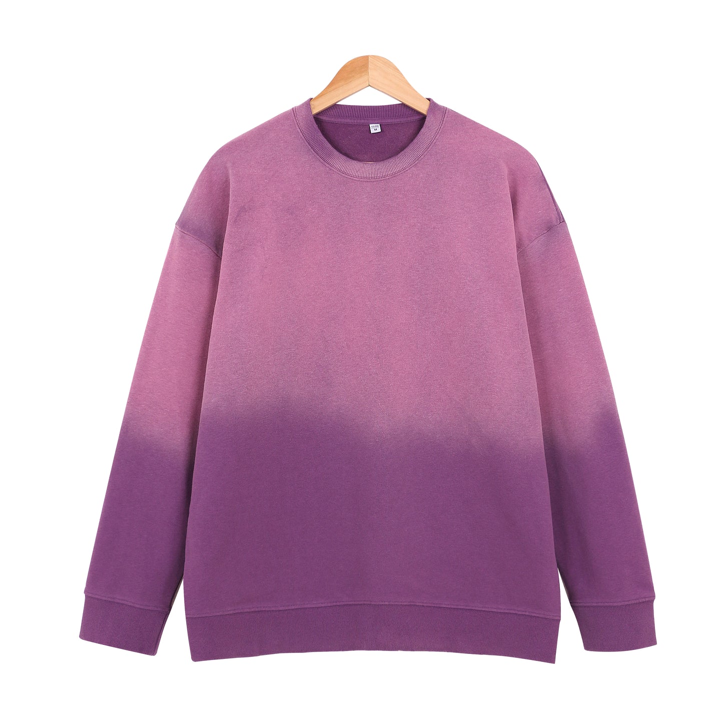 400G Heavyweight Washed Fleece Gradient Crewneck Sweatshirt / Blank Hoodie for printing