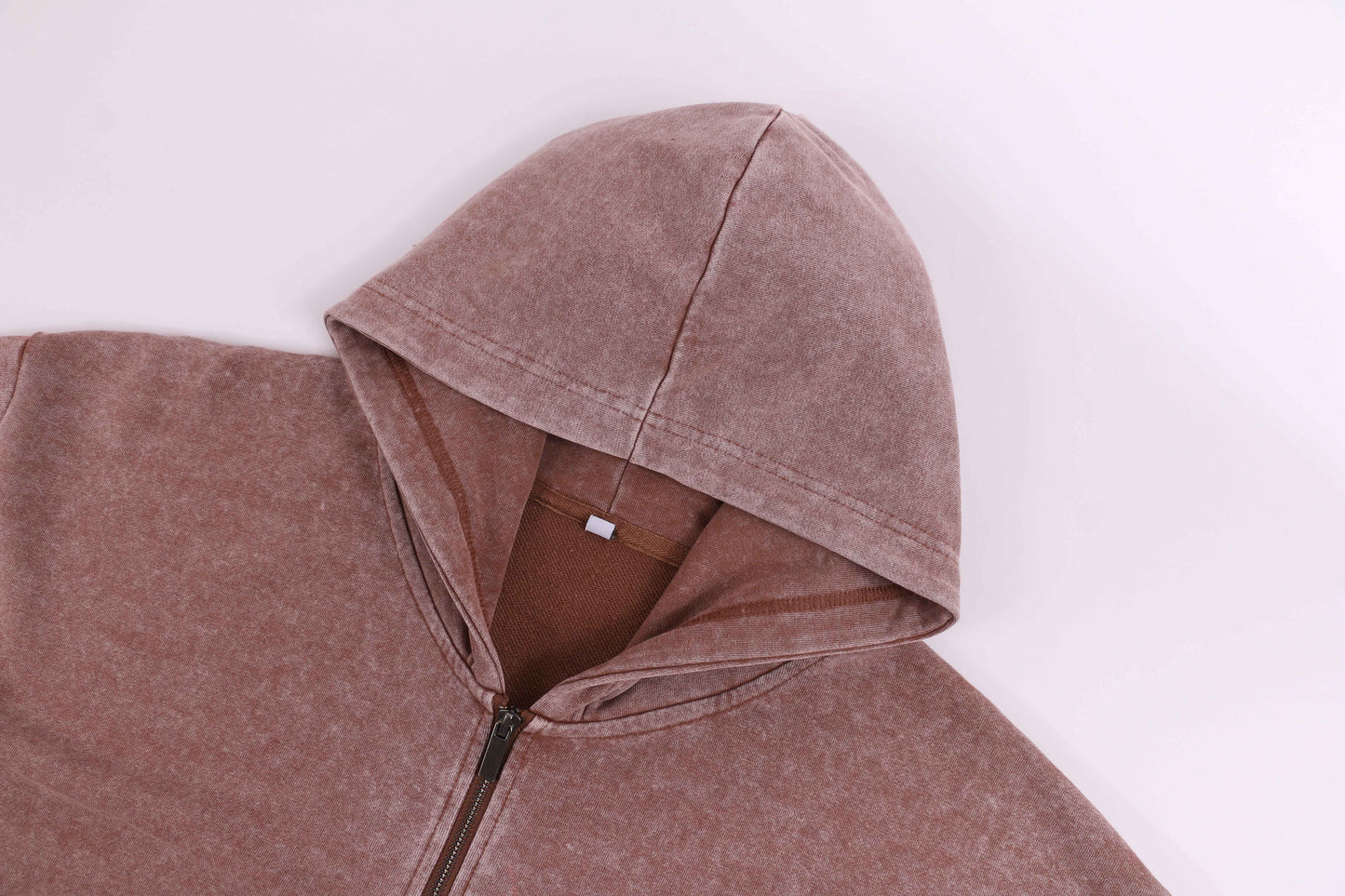 400G Heavyweight Washed Fleece Zip-Up Hoodie / Blank Hoodie for printing