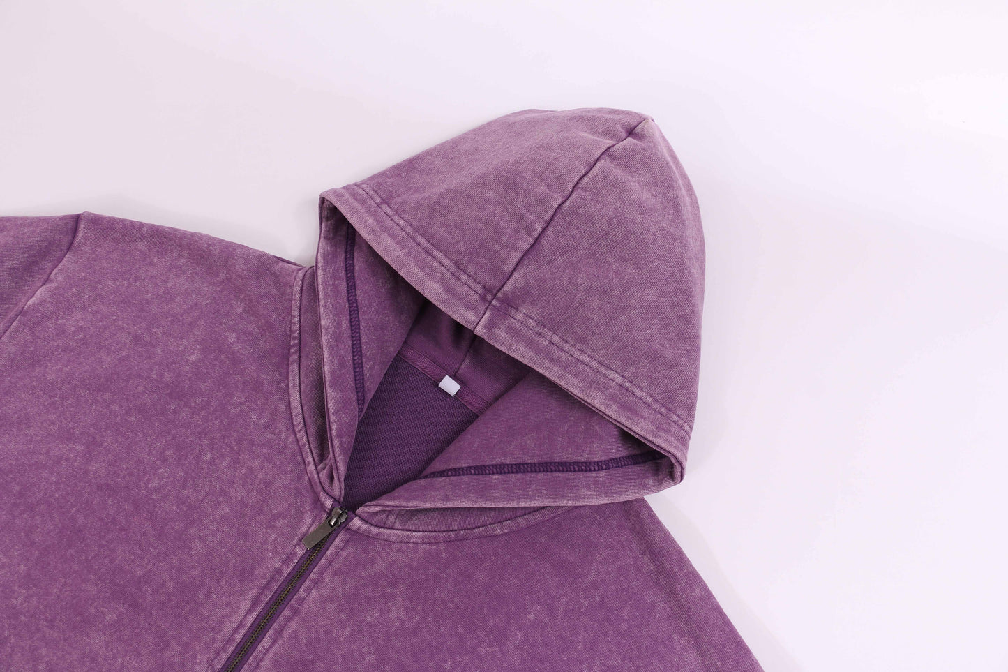 400G Heavyweight Washed Fleece Zip-Up Hoodie / Blank Hoodie for printing