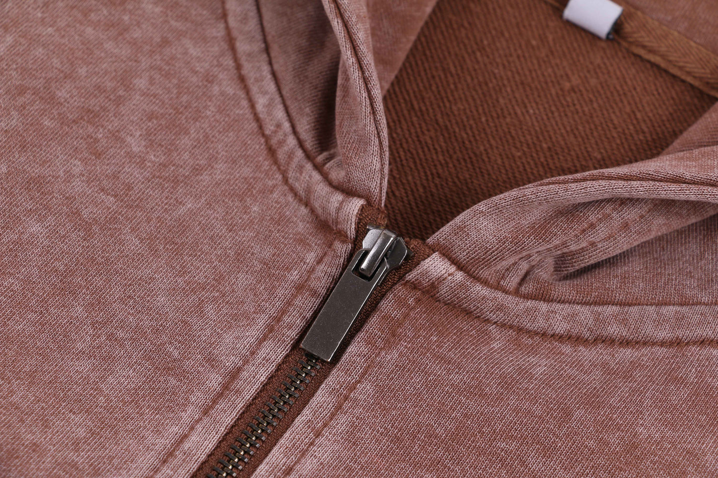 400G Heavyweight Washed Fleece Zip-Up Hoodie / Blank Hoodie for printing