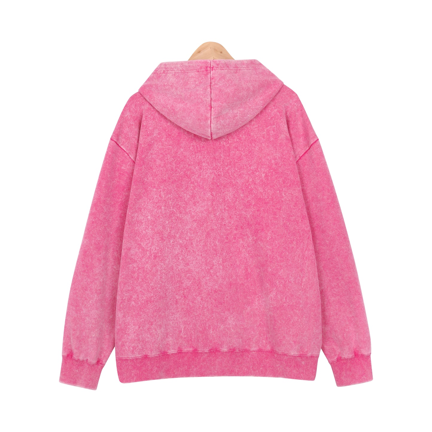 400G Heavyweight Washed Fleece Zip-Up Hoodie / Blank Hoodie for printing