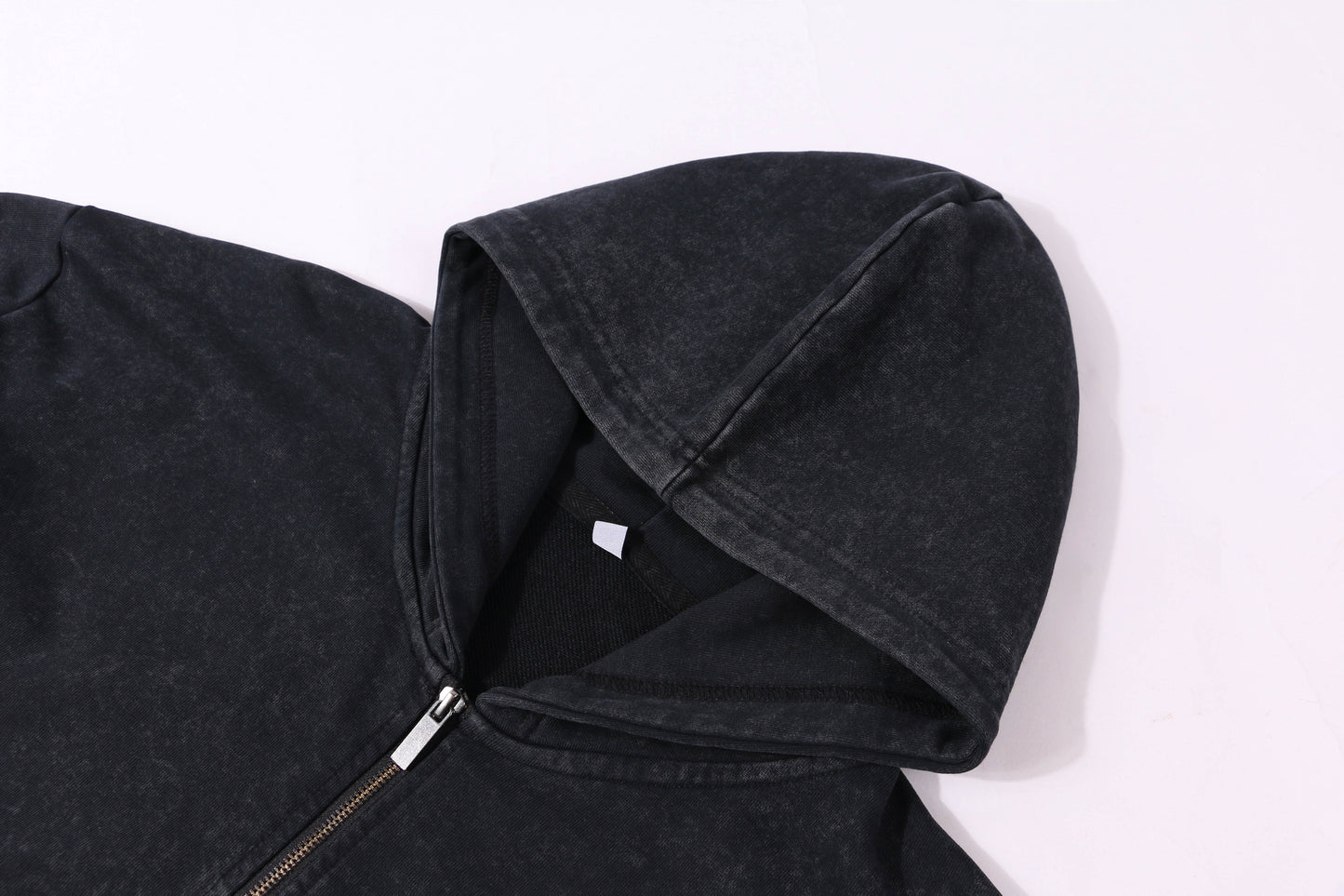 400G Heavyweight Washed Fleece Zip-Up Hoodie / Blank Hoodie for printing