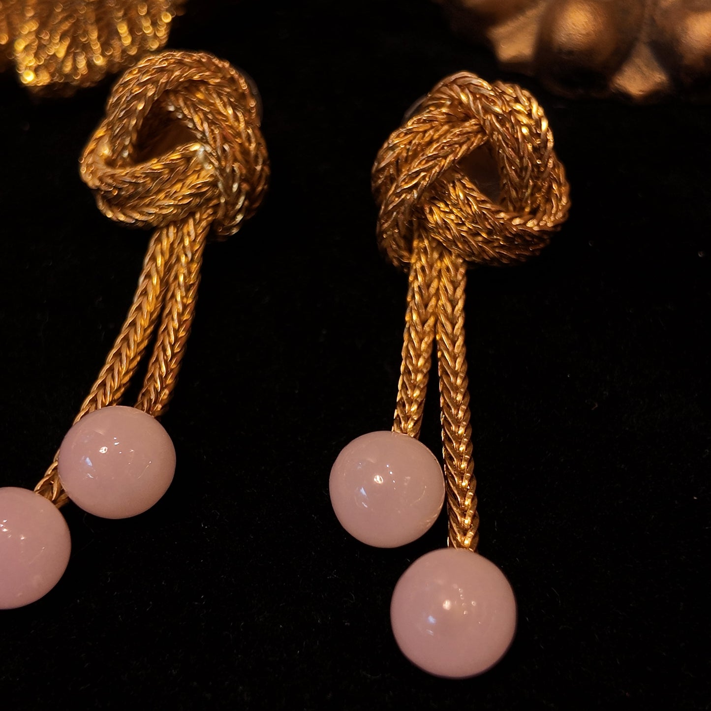 Pink Jade Earrings JA034