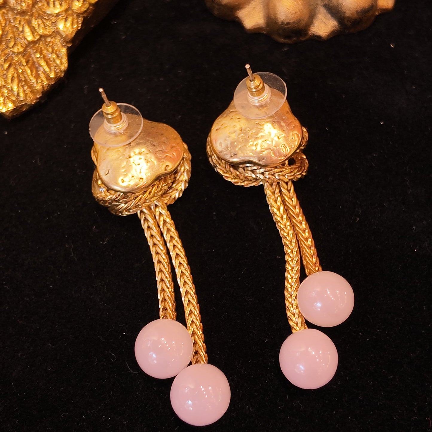 Pink Jade Earrings JA034