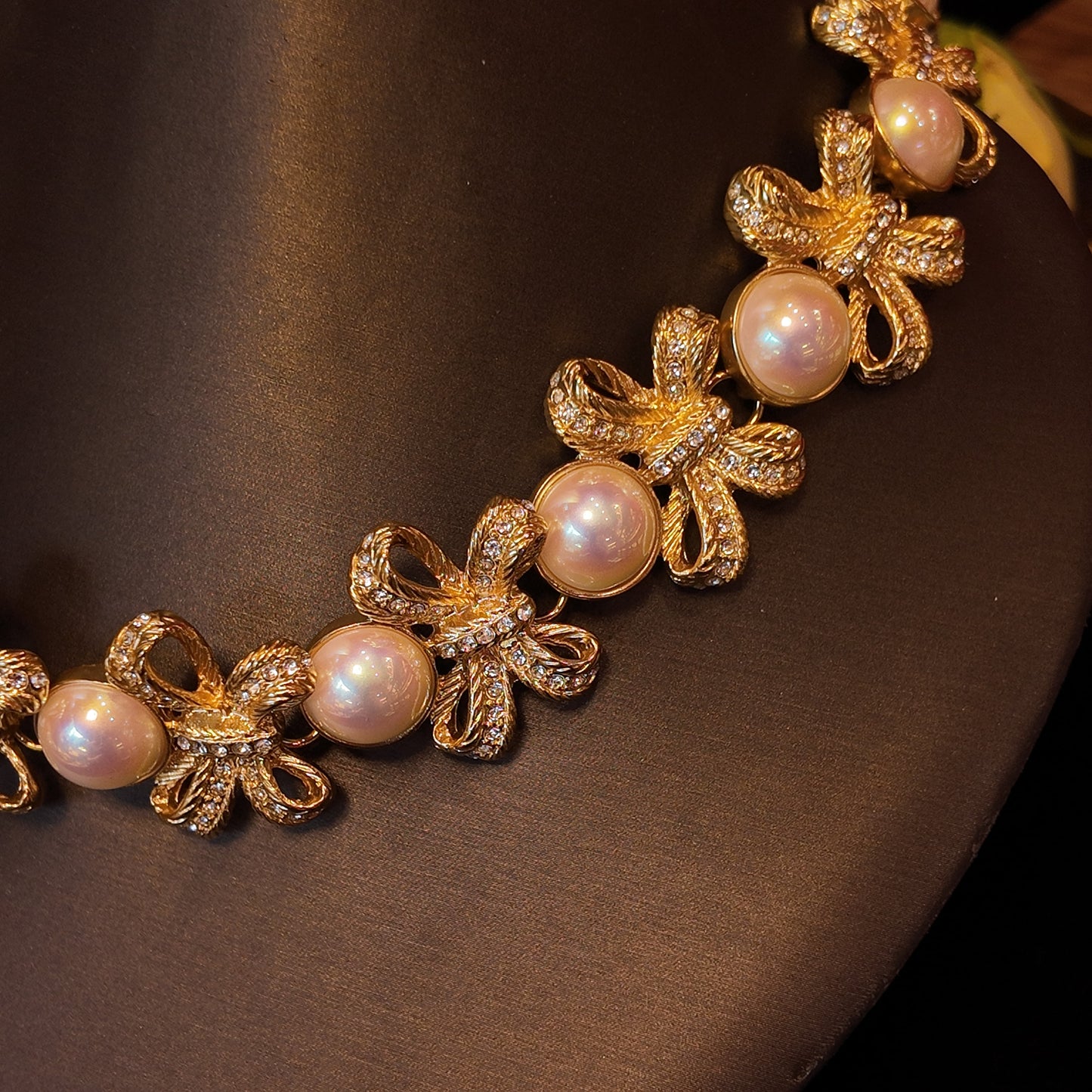 Bow Pearl Necklace JA037