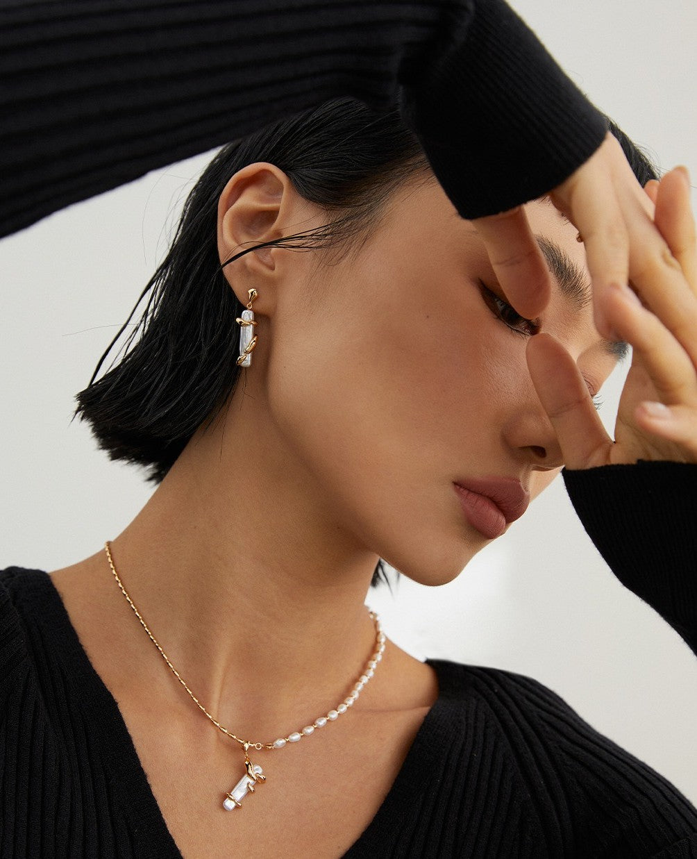 Baroque earrings e01115
