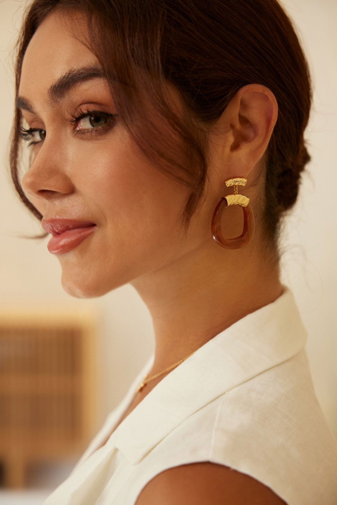 Resin Stud Earrings E01149-2