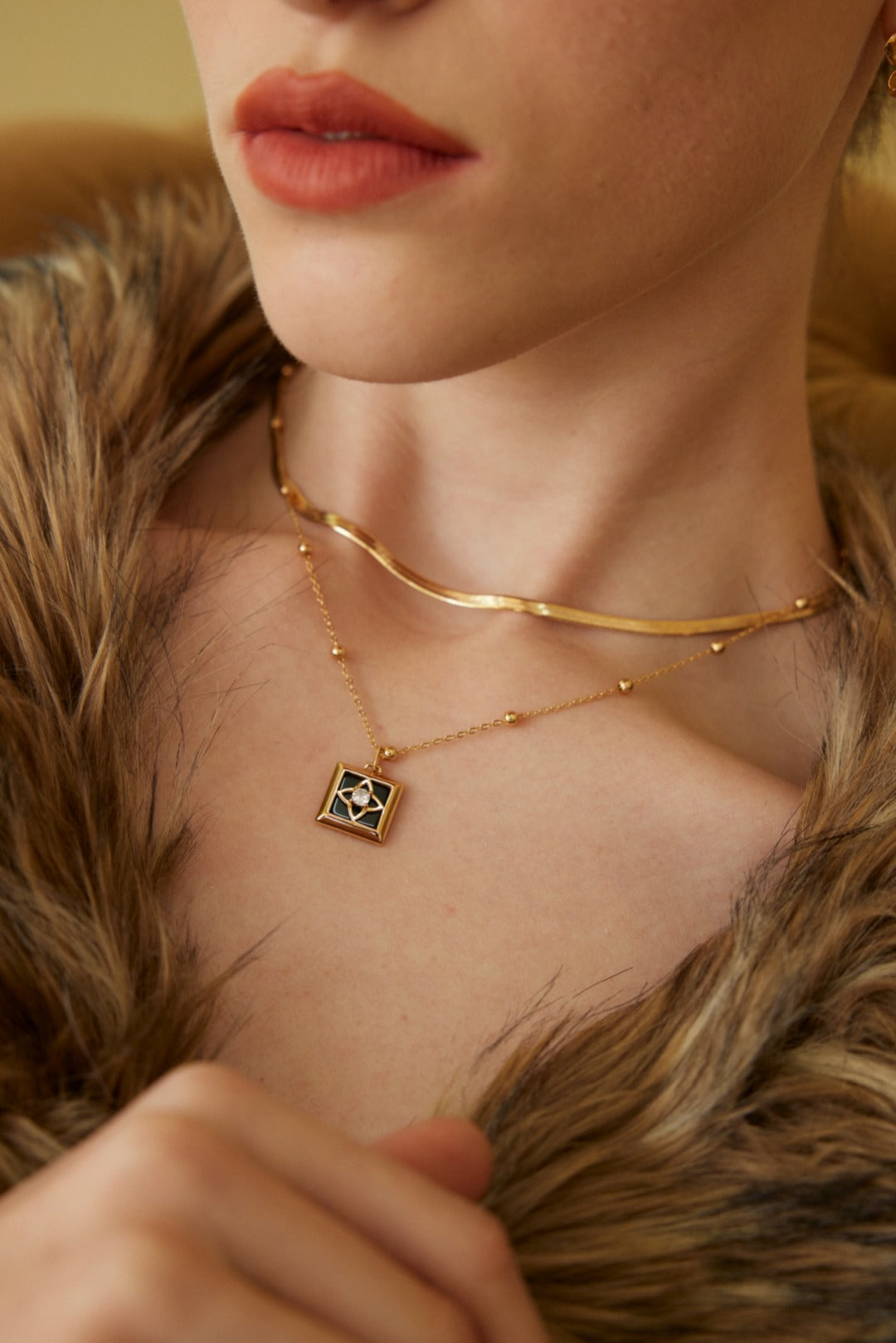 Star Agate Necklace D0586