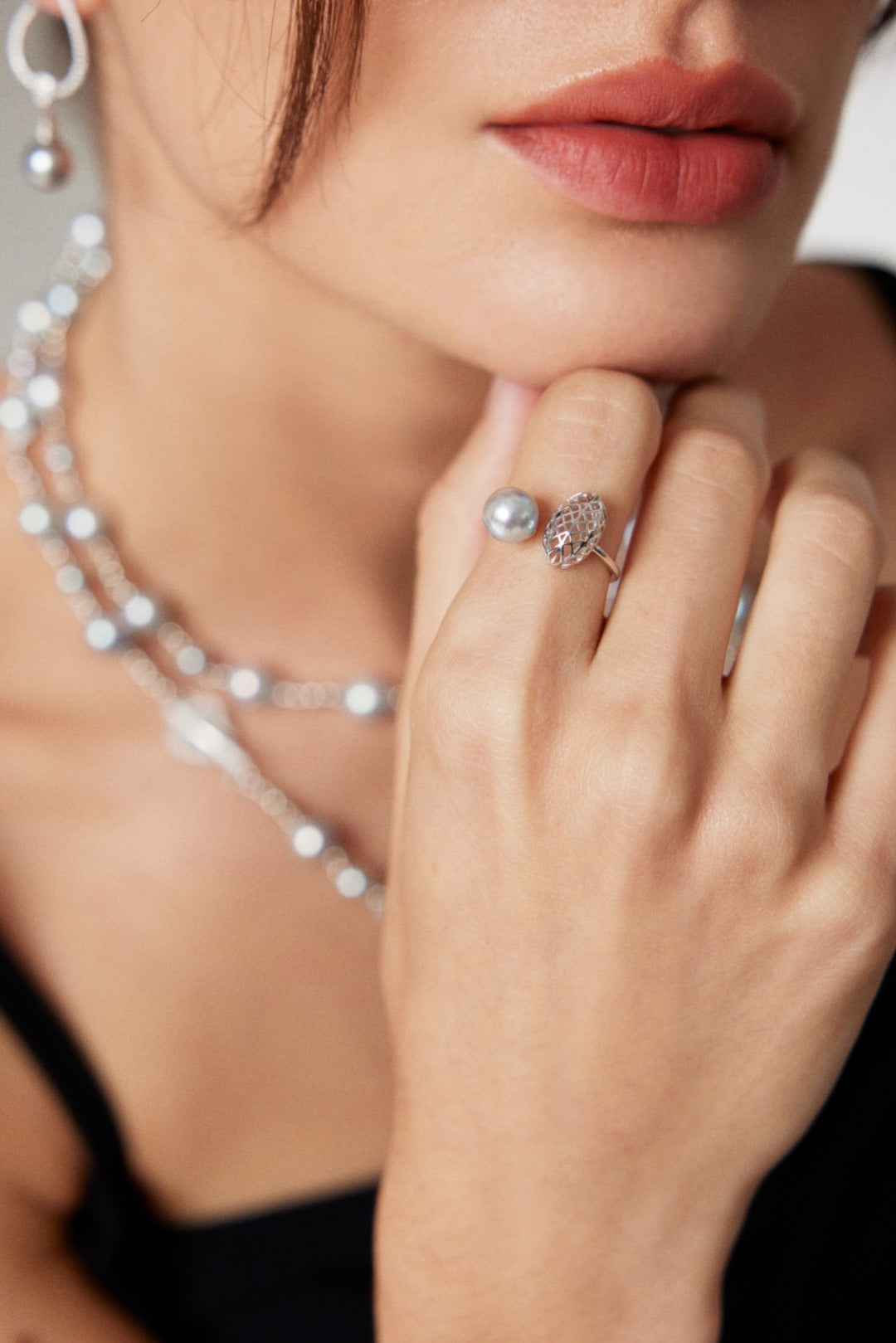 Seawater pearl ring HJ0196