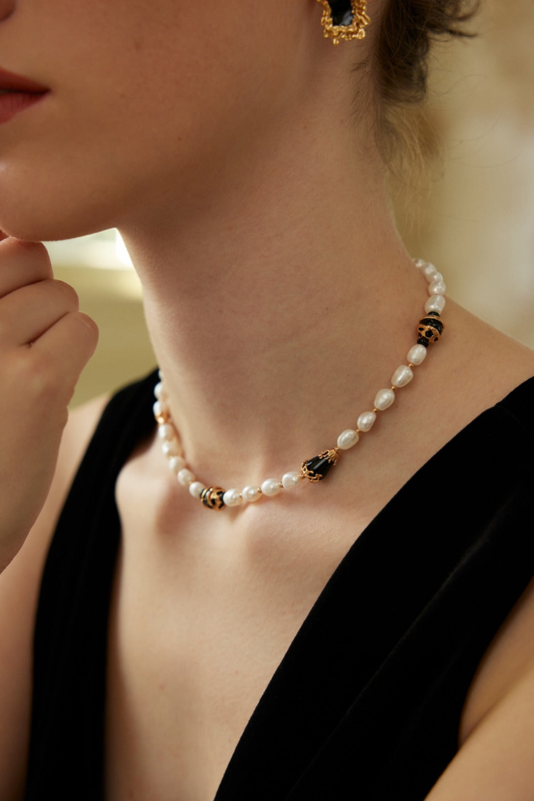 Black Onyx Necklace D0540
