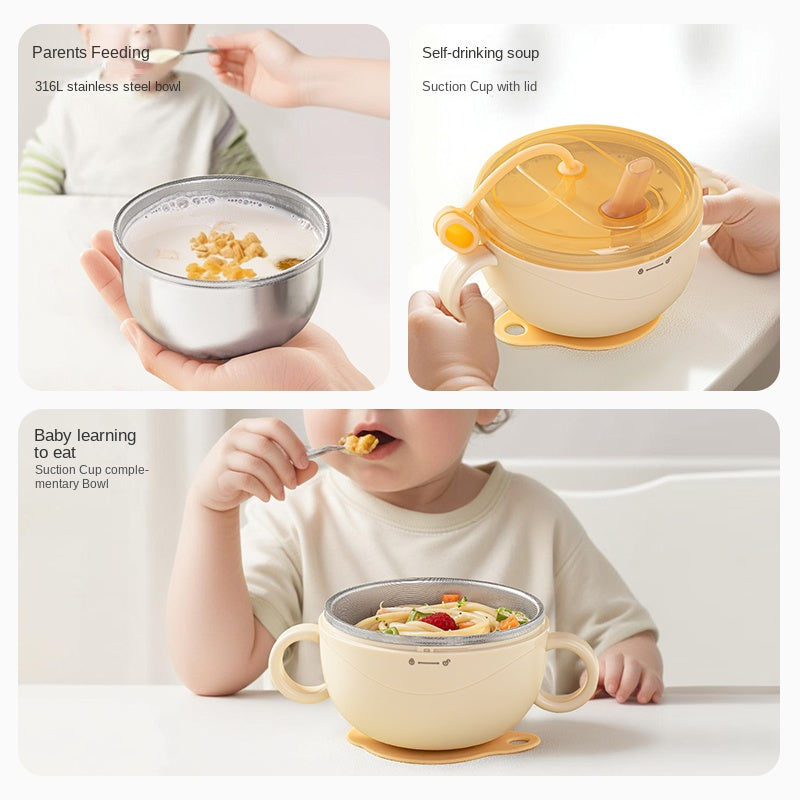 Small month old stainless steel food bowl H41-320