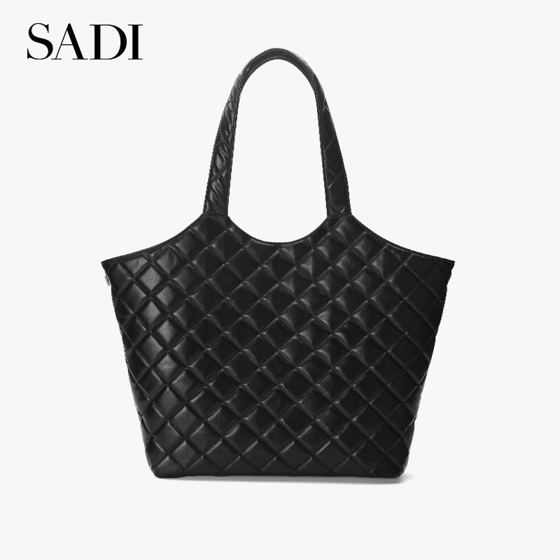 Diamond-quilted Large-capacity Shopping Bag