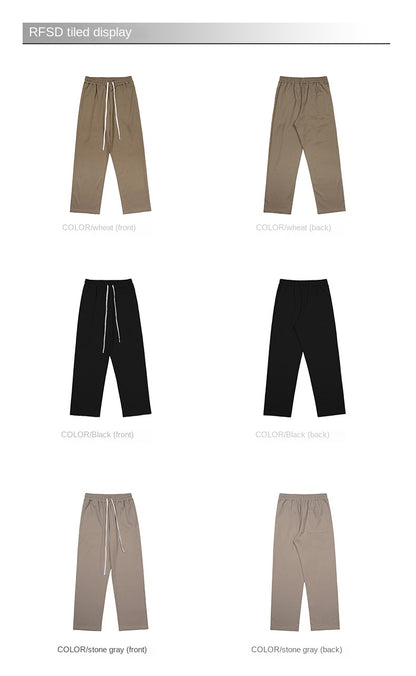 2023 Summer New Sports Leisure Draped Wide Leg Trousers Loose Lazy Wind Straight Trousers SHW-369