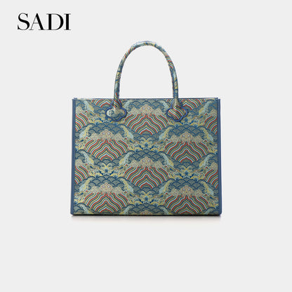 Classic, all-match and fashionable bag with the pattern of seawater