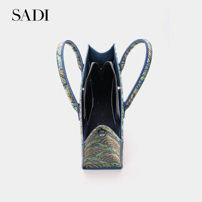 Classic, all-match and fashionable bag with the pattern of seawater