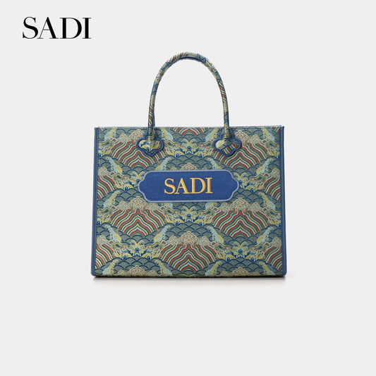 Classic, all-match and fashionable bag with the pattern of seawater
