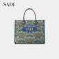 Classic, all-match and fashionable bag with the pattern of seawater