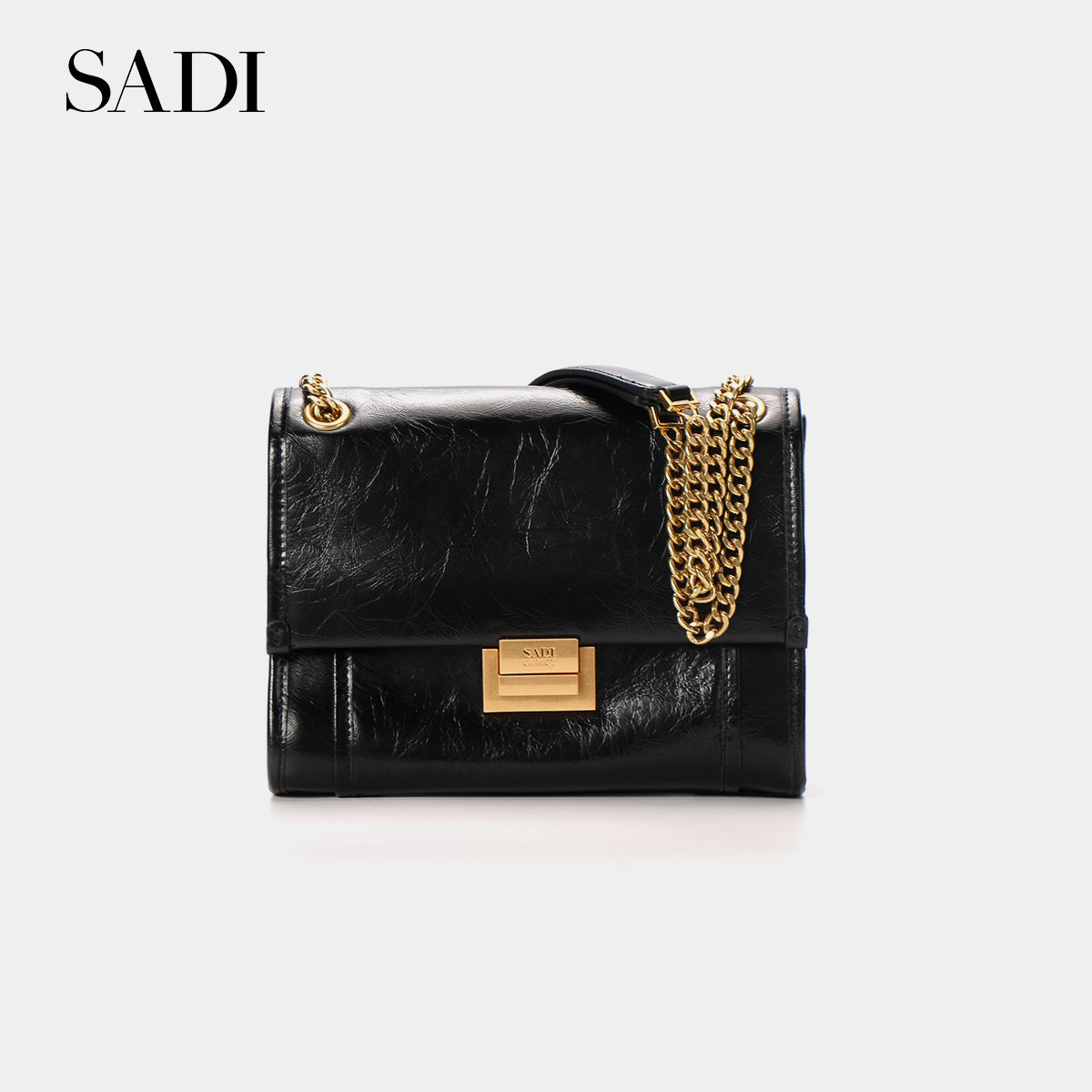 Large-capacity oil-waxed leather shoulder bag