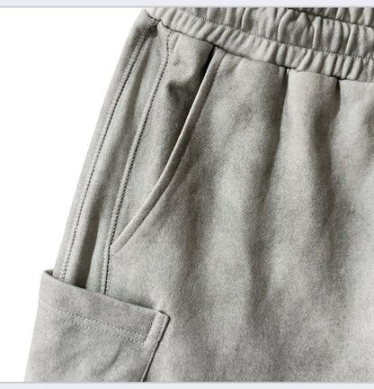 2024 Summer American White Grey Dirty Wide Leg Pants High Street Design Sense Old Joker Men SHW-410