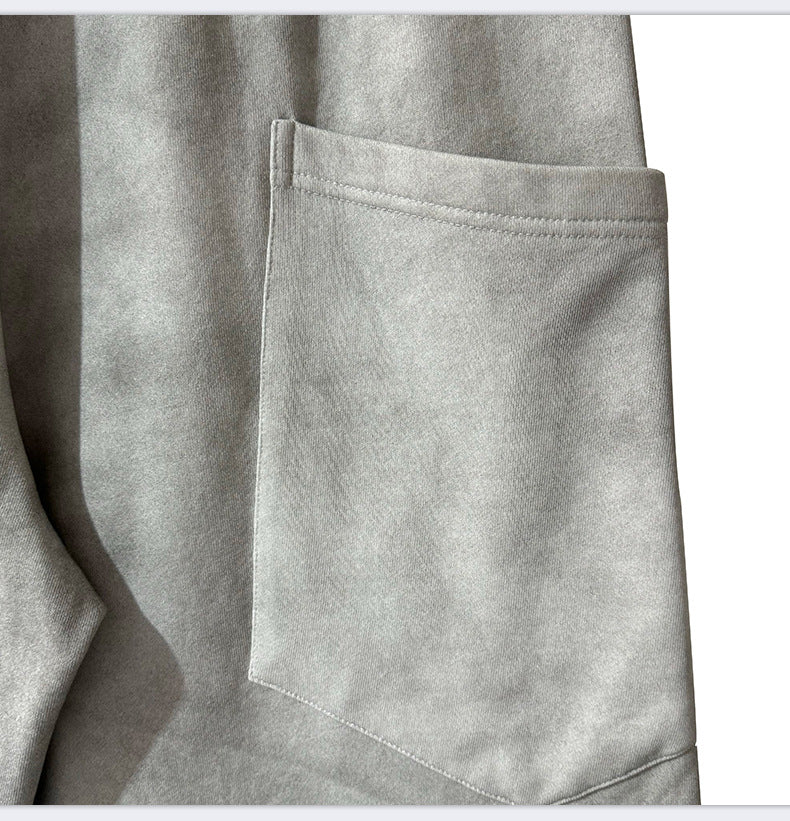 2024 Summer American White Grey Dirty Wide Leg Pants High Street Design Sense Old Joker Men SHW-410