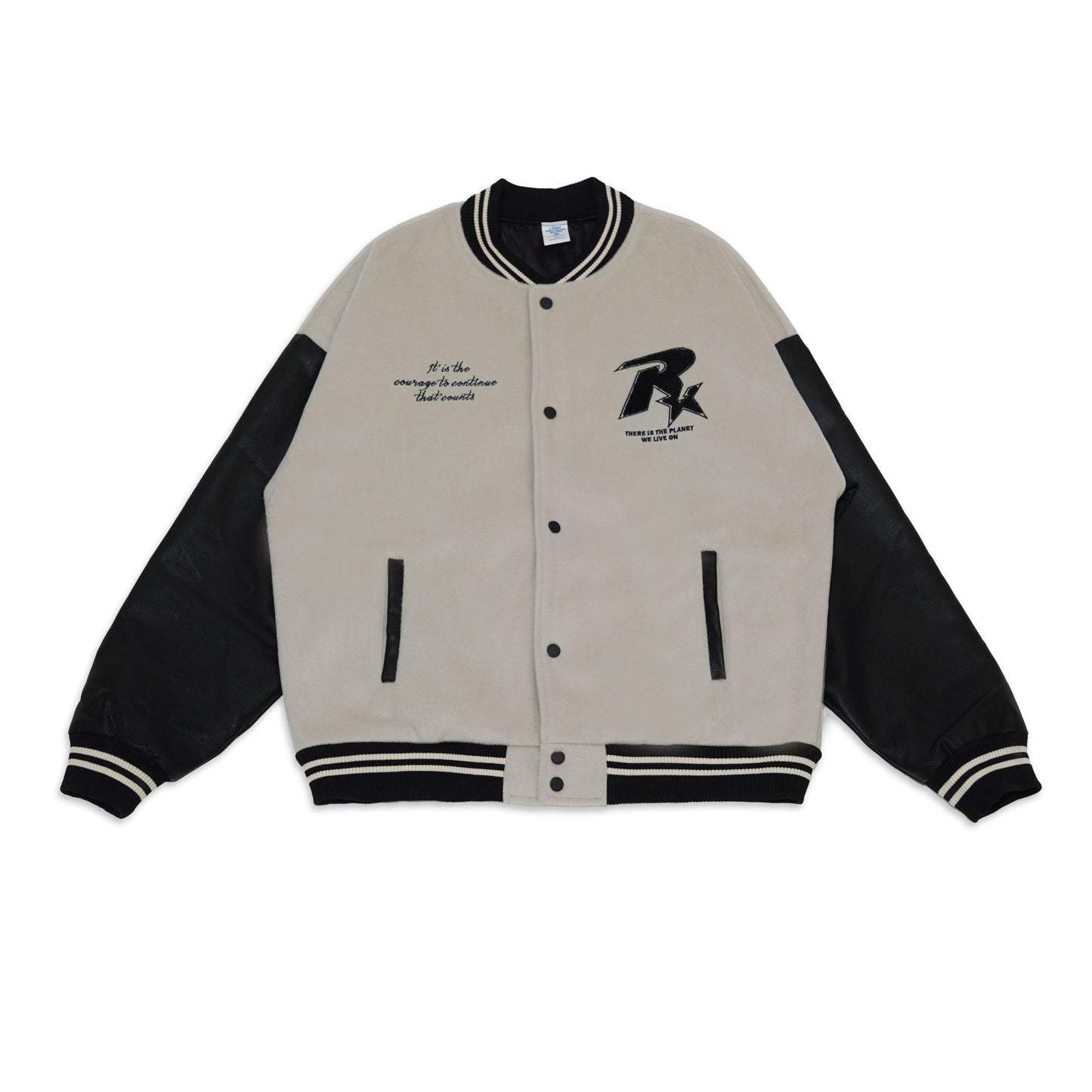 New Retro Street Leather Heavy Industry Embroidered Contrast Color Couple American Baseball Suit Jacket For Men And Women SHW-432