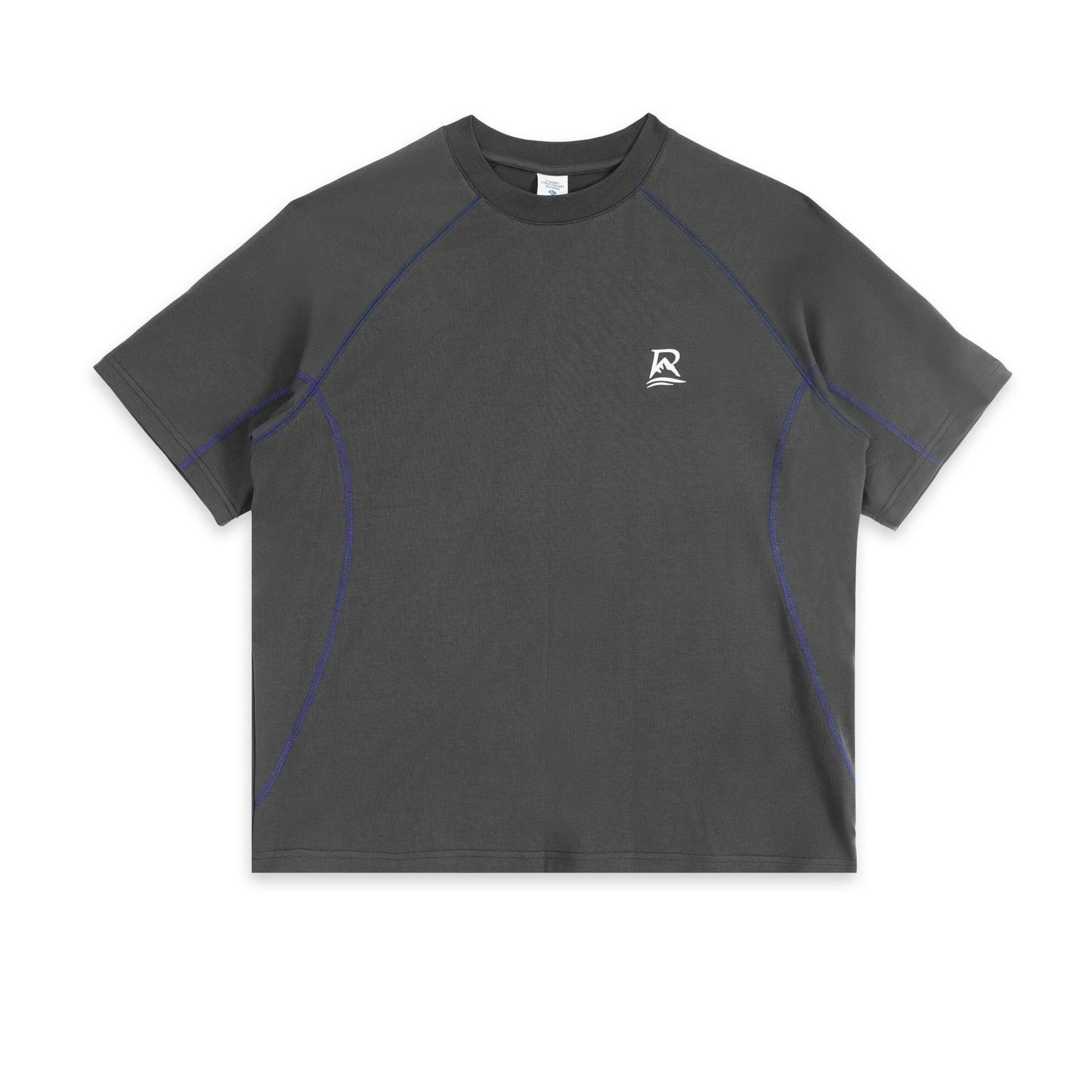 2025 Summer New Contrast Color Design Stitching Light Sports T-Shirt Men's Loose Breathable Simple Short Sleeve SH-693