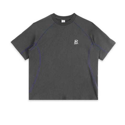 2025 Summer New Contrast Color Design Stitching Light Sports T-Shirt Men's Loose Breathable Simple Short Sleeve SH-693