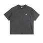2025 Summer New Contrast Color Design Stitching Light Sports T-Shirt Men's Loose Breathable Simple Short Sleeve SH-693