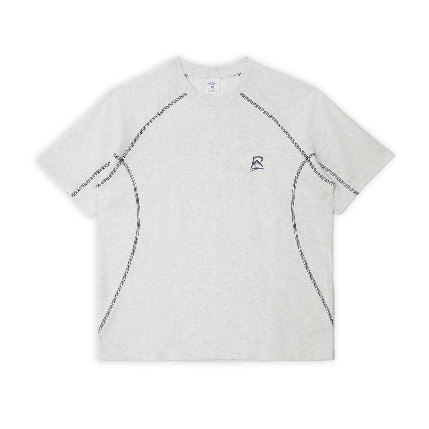 2025 Summer New Contrast Color Design Stitching Light Sports T-Shirt Men's Loose Breathable Simple Short Sleeve SH-693