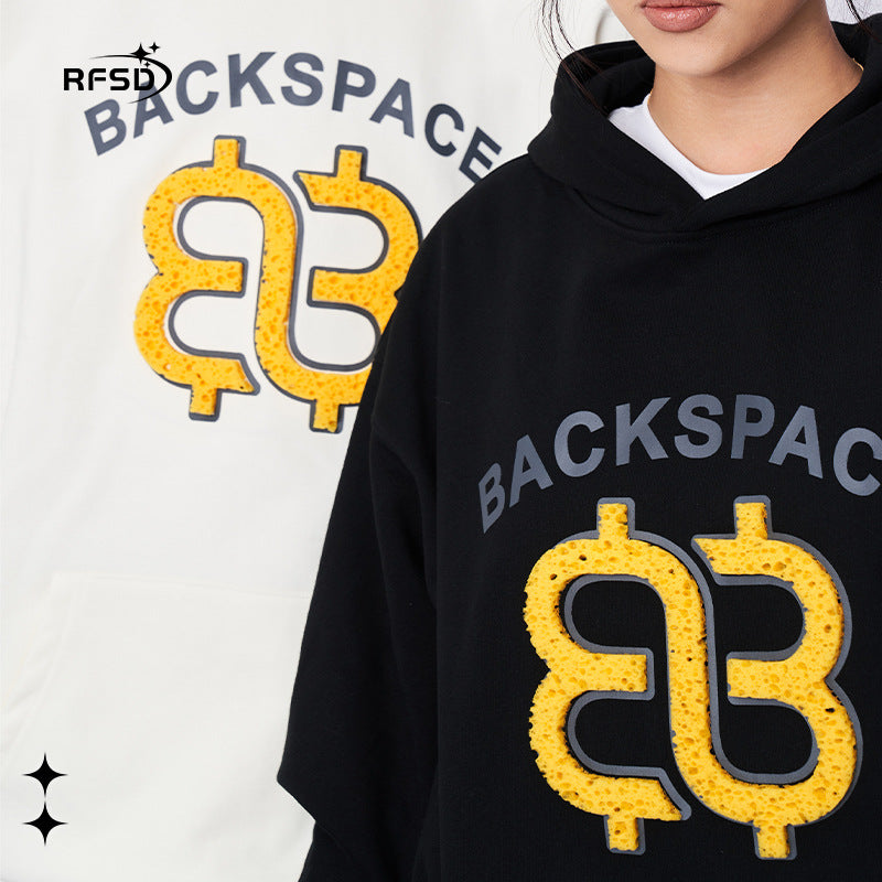 2024 Autumn And Winter Heavy 420G Thickened Embossed Hooded Wear Loose Casual Wear Men SHW-429