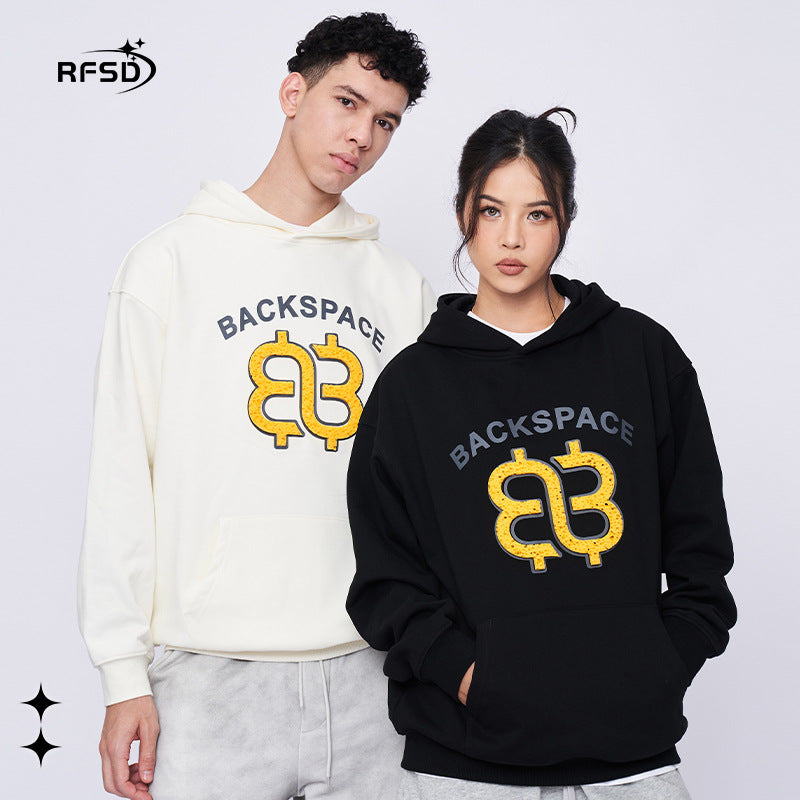 2024 Autumn And Winter Heavy 420G Thickened Embossed Hooded Wear Loose Casual Wear Men SHW-429