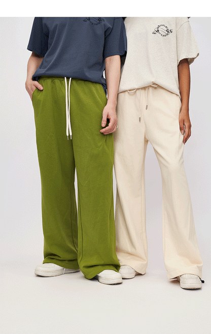 RFSD Men's 2025 Summer New Loose Terry Trousers Adjustable Buckle Ruffle Design Trendy Brand Straight Pants For Men SHW-439