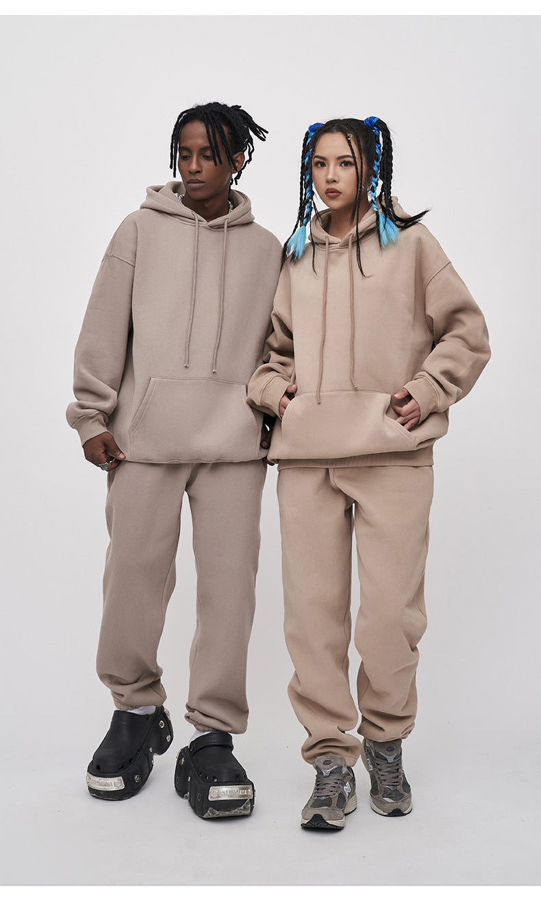 2023 Fall/Winter Solid Color Casual Fleece-lined Pants Fashion Brand Street Dance Suit Hiphop Foot Pants Men SHW-371