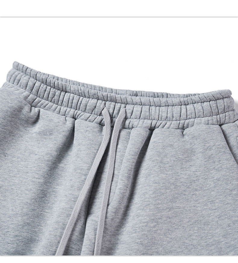 2023 Fall/Winter Solid Color Casual Fleece-lined Pants Fashion Brand Street Dance Suit Hiphop Foot Pants Men SHW-371