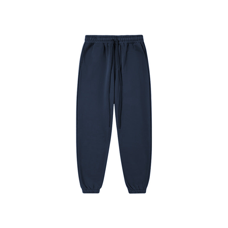 2023 Fall/Winter Solid Color Casual Fleece-lined Pants Fashion Brand Street Dance Suit Hiphop Foot Pants Men SHW-371