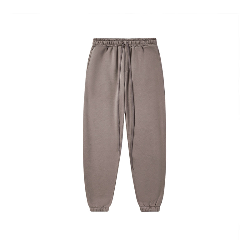 2023 Fall/Winter Solid Color Casual Fleece-lined Pants Fashion Brand Street Dance Suit Hiphop Foot Pants Men SHW-371