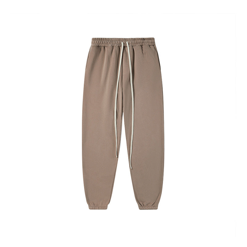 2023 Fall/Winter Solid Color Casual Fleece-lined Pants Fashion Brand Street Dance Suit Hiphop Foot Pants Men SHW-371