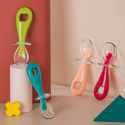 Silicone short handle auxiliary spoon H41-230