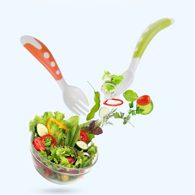 ملعقة وشوكة ممتعة للأطفال (بدلة) H41-023