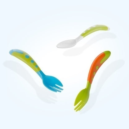ملعقة وشوكة ممتعة للأطفال (بدلة) H41-023