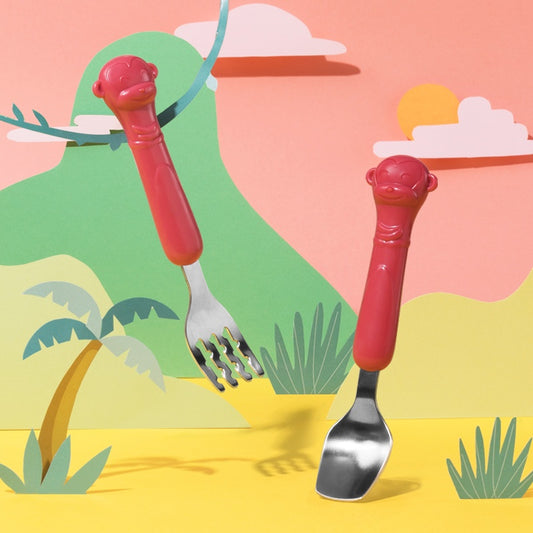 Cartoon stainless steel fork spoon H41-176