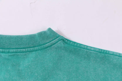 240g Washed Craft Short Sleeve Basic Blank T-shirts/sweatshirts for printing